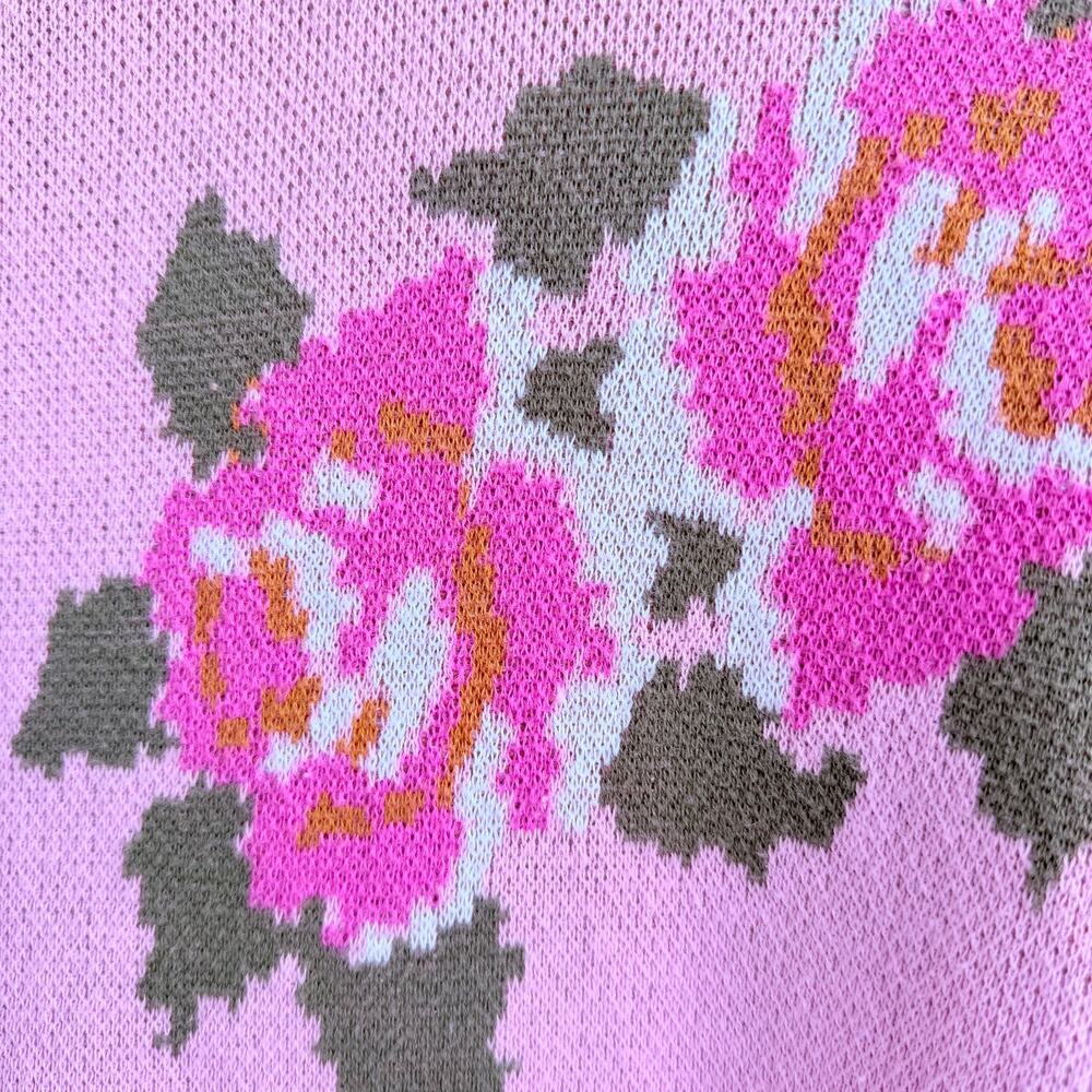 Dolls Kill Sugar Thrillz Horse Floral Pink Tunic Sweater M Western - Picture 5 of 9